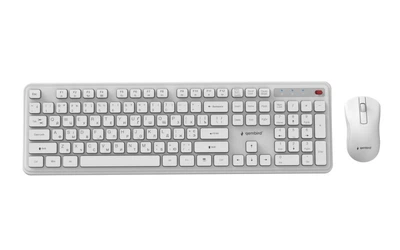 Комплект (клавіатура + миша) Gembird KBS-WPS-01-W-CYRL, білий