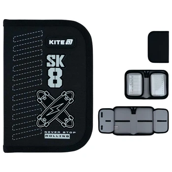 Пенал KITE K26-622-4 1 відділення, 2 відвороти, без наповнення Skate