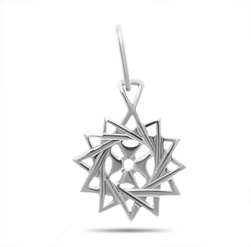 Серебряная подвеска Лазурит Эрцгамма 12-конечная звезда серебро 925 (3639р)