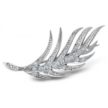 Серебряная брошь Лазурит перо (7105р)