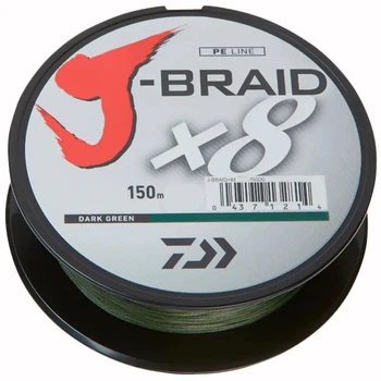 Шнур Daiwa J-Braid X8 150m Multi Color 4.0kg 0.06mm #0.6 (12755-006)