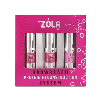 Набір складів Zola Protein (рожеві) для ламінування брів та вій (10 мл)