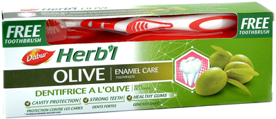 Зубная паста Dabur Herb'l Оливки 150 г + щетка (6291069715040)