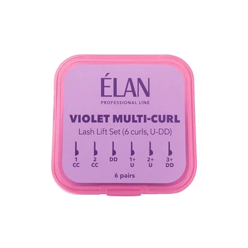 Набор валиков Elan Violet Multi-Curl для ламинирования ресниц (6 пар)
