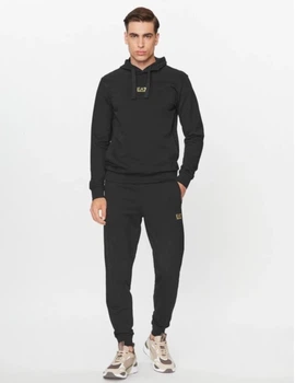 Спортивний костюм чоловічий Emporio Armani EA7 (8NPV64PJVRZ) 100% бавовна чорний з лого M