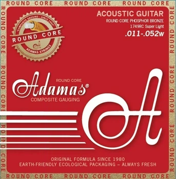 Струны для акустической гитары Adamas Round Core Phosphor Bronze 1749RC, 11-52w (RG-664602)