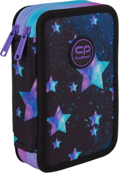 Piórnik CoolPack Jumper 2 Star Night dwukomorowy z wyposażeniem 19.5 x 12.5 x 5 cm (5903686370007)