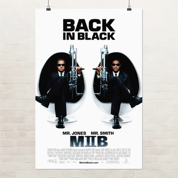Постер Люди в чорному 2, Men In Black 2 (2002), MIB, фантастика, культове кіно, A3 42×28 см (id7317)
