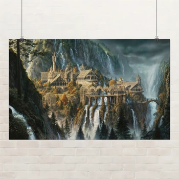 Постер Властелин колец, Ривенделл, Lord Of The Rings, Rivendell, фентези, A3 26×42 см (id7315)