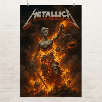 Постер Metallica "And Justice for All" (1988), Металлика, трэш-метал, A3 42×28 см (id7314)
