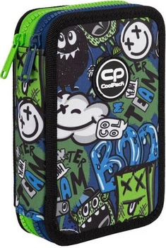 Piórnik CoolPack Jumper 2 Monster Team dwukomorowy z wyposażeniem 19.5 x 12.5 x 5 cm (5903686367472)