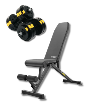 Набор Besport PowerPro гантели 2х13,5кг со скамьей TX-150B