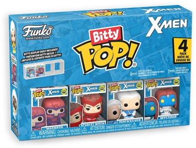 Набір фігурок Funko Bitty Pop! X-Men: Магнето, Червона Відьма, Ртуть, Містік 2.3 см 91390 (889698913904)