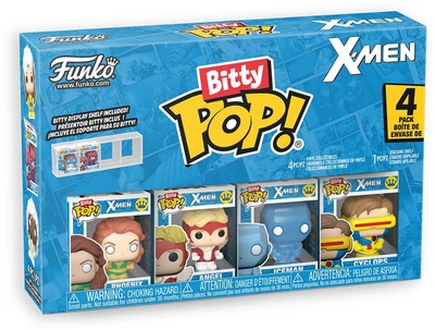 Набір фігурок Funko Bitty Pop! X-Men: Фенікс, Янгол, Айсмен, Циклоп 2.3 см 91391 (889698913911)