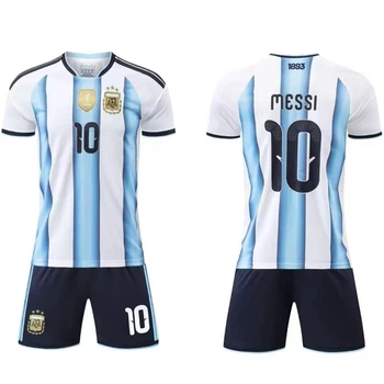 Дитяча футбольна форма Messi Аргентина (Номер 10) Новий сезон 2026. Розмір 26 (на зріст 135-145см) Вишиті емблеми. Футболка + шорти.