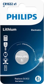 Батарейка Philips CR1632 BLI 1 Lithium (CR1632/00B)