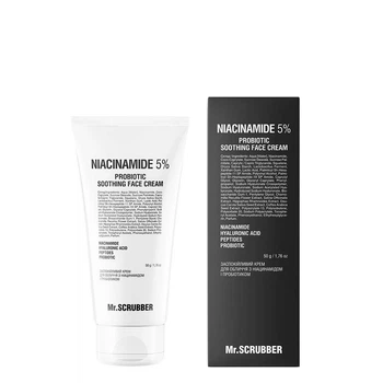 Успокаивающий крем для лица Mr.SCRUBBER Niacinamide 5% Probiotic Soothing Face Cream для устранения раздражений и покраснений 50 г