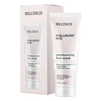 Зволожувальна маска для обличчя HOLLYSKIN Hyaluronic Acid з гіалуроновою кислотою, 100 мл