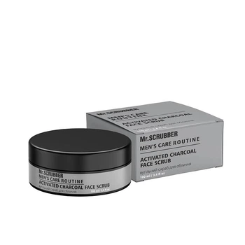 Вугільний скраб для обличчя Mr.SCRUBBER Men’s Care Routine Activated Charcoal Face Scrub для глибокого очищення та розгладження шкіри 100 мл