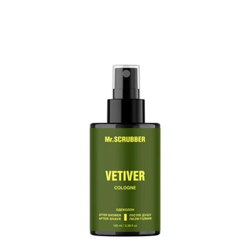 Одеколон Mr.SCRUBBER Cologne Vetiver с глубоким ароматом с выраженными дымными нотами 100 мл