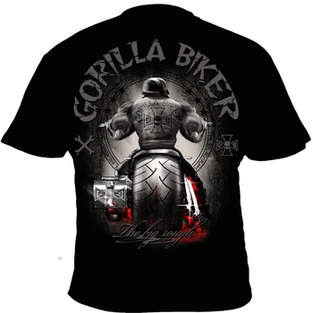 Футболка мужская Silberrücken GB50N Gorilla Biker Big Wheel черная 2XL (MD7705-1)