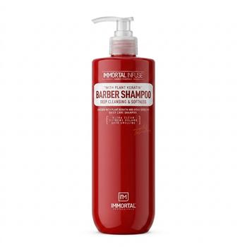 Чоловічий універсальний шампунь для волосся Immortal NYC Infuse Barber Shampoo з дозатором, 1000 мл (INF-87)