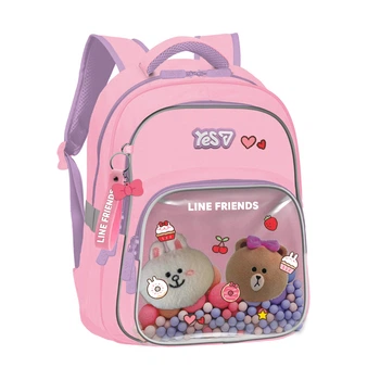 Рюкзак шкільний напівкаркасний Line Friends Dreamy S-91M для дівчинки 38 см YES (550247)