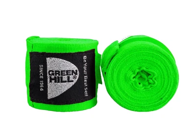 Бинты боксерские GREEN HILL BC-6232 эластичные салатовые 3.5м
