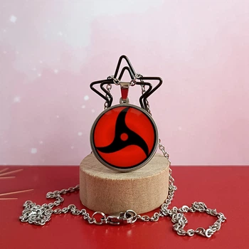 Кулон Мангеке шарінган Ітачі 1 по аніме Наруто Naruto Нержавіюча сталь 25 мм