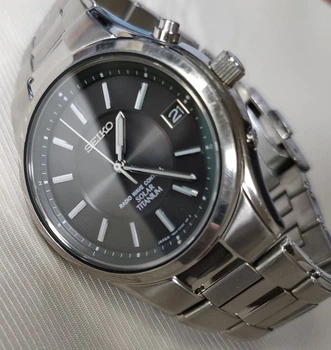 Чоловічий годинник Seiko Solar SBTM003 Titanium, Sapphire Radio Controlled