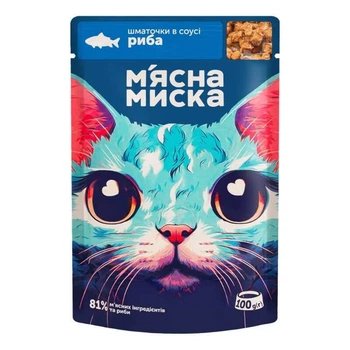 М'ясна миска - Консервований корм з рибою для дорослих котів 100 г (4820255192390)