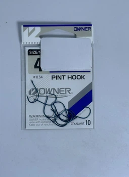 Крючки Owner Pint Hook №4 Синие с ушком (Blue) для мотыля — арт. 53117,53117-04