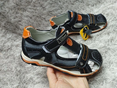 Босоніжки для хлопчика clibee шкіра 32р 19,5 см