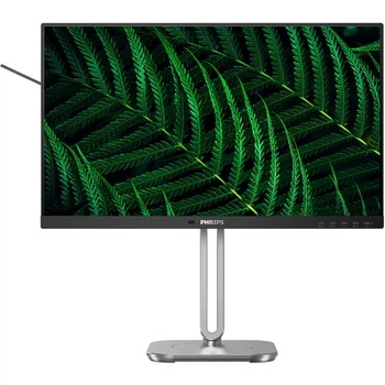 Монітор TFT 23.8" Philips 24B2G5200, IPS, 100Гц, VGA, HDMI, DP, USB-hub, HAS, Pivot, колонки, темно-сірий