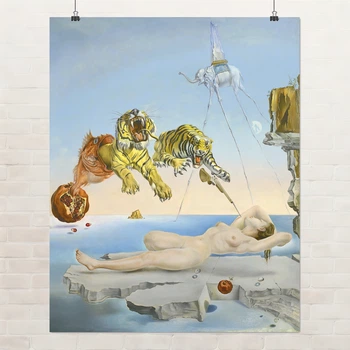 Постер Сон, викликаний польотом бджоли. Сальвадор Далі, Salvador Dalí, інтер'єрний декор, A3 37×30 см (id6357)