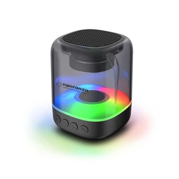 Портативная колонка Esperanza EP154 Black 3 Вт, Bluetooth, FM, MicroSD, AUX, RGB подсветка, питание от аккумулятора