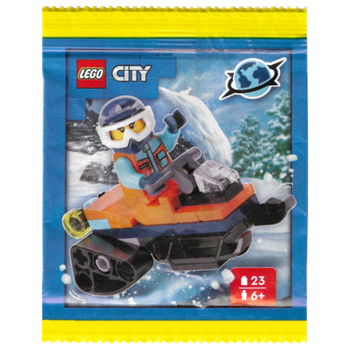 Конструктор Lego Фигурка Arctic Explorer with Snowmobile Paper Bag City 952512 cty1938