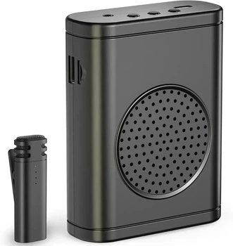 Портативний підсилювач голосу з бездротовим мікрофоном Bluetooth 5.1, акумуляторна колонка для вчителя, гіда, тренера та лекцій