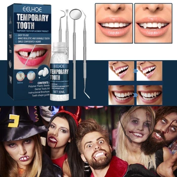 М’який пластик для тимчасового протезування зубів EELHOE Temporary Tooth 30 мл — пластилін для зубів та творчості