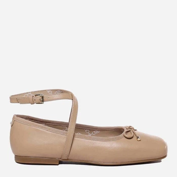 Женские балетки кожаные Michael Kors 119501239 39 Бежевые (1159860662)