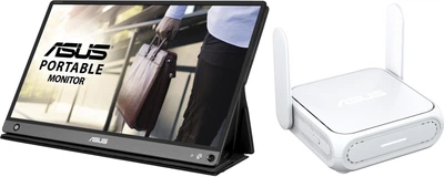 Набор Монитор 15.6" Asus ZenScreen MB16AHP (90LM04T0-B01170) IPS / USB-C / micro-HDMI / Встроенный аккумулятор на 4 часа работы + Маршрутизатор ASUS RT-BE58 GO WiFi7 / BE3600 / 1Гбит/с / USB 3.0 / Поддержка Mesh