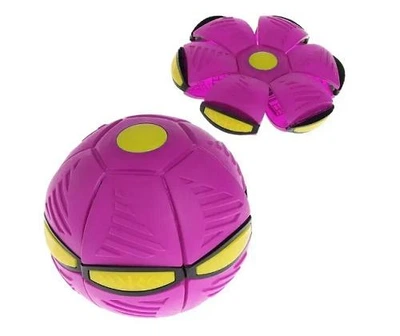 Мяч трансформер Flat ball disk с LED подсветкой. 10563 розового цвета.
