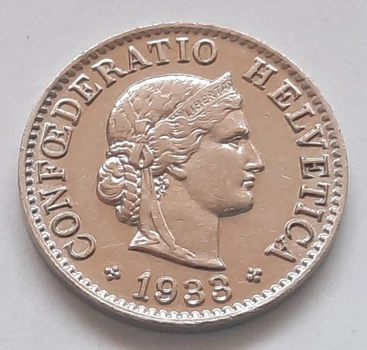 Монета Швейцарія 5 рапенів 1933