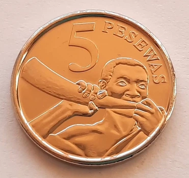 Монета Гана 5 песев 2016