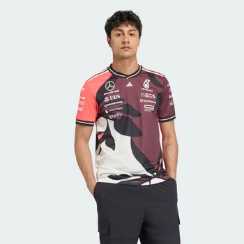 Чоловіче джерсі Mercedes - AMG Petronas Formula One Team Driver Authentic Summer Pack adidas JZ6203 (2XL) бордовий (4068806871541)