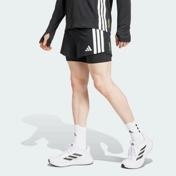 Мужские шорты для бега 2в1 Adizero Running 2-in-1 Gel Pocket adidas JD4202 (XS) черный (4067887407694)