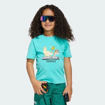Дитяча футболка Adidas Minecraft Terrex adidas JZ3588 (176) бірюзовий (4068804869953)