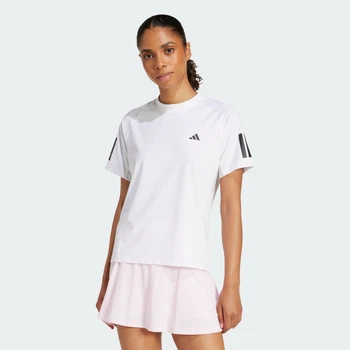 Женская футболка Club 3-Stripes Tennis Climacool adidas JN7094 (2XS) белый (4067905877454)