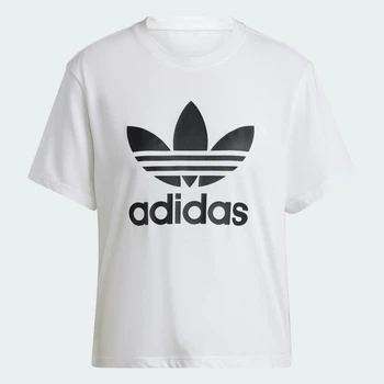 Женская футболка Adicolor Trefoil Boxy adidas IN8441 (XS) белый (4066757225239)