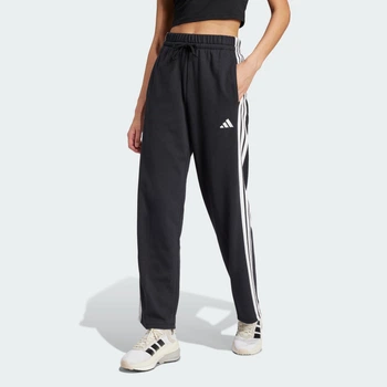Жіночі спортивні штани Essentials 3-Stripes Open Hem French Terry adidas JW7182 (XL) чорний (4067905804542)